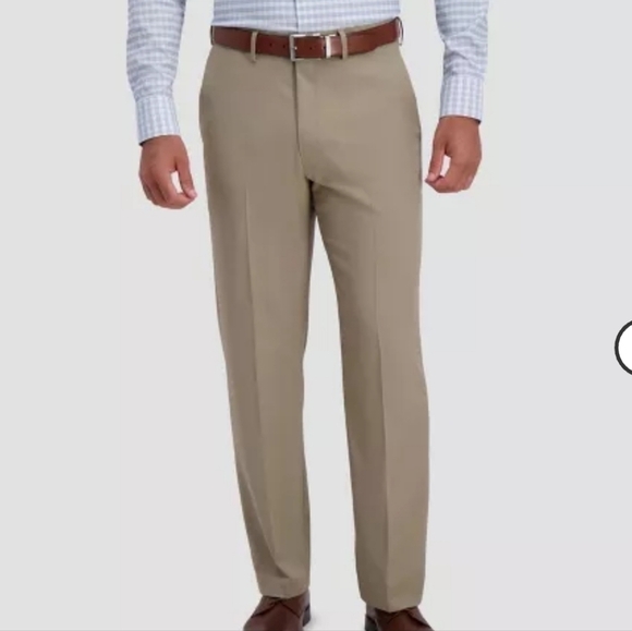 Haggar H26 Men's Premium  Khaki Stretch Classic Fit  Dress Pants    Size 40X30L - Picture 1 of 10